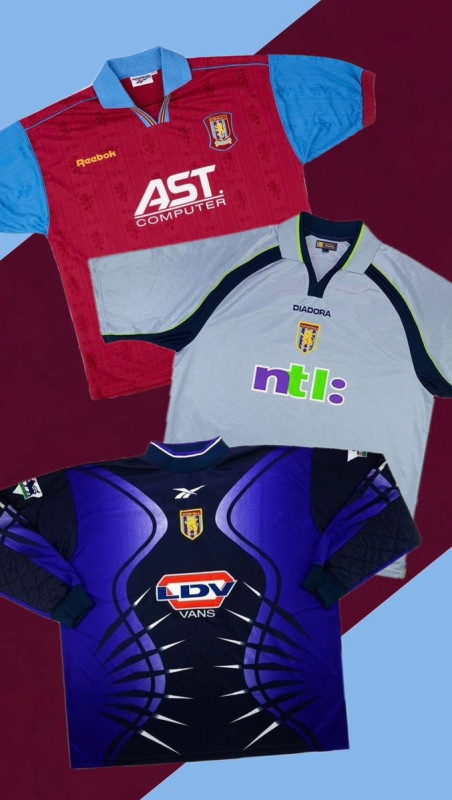 GELEAKT: Die Heimtrikots, Auswärtstrikots und das dritte Trikot von Aston Villa für die Saison 27-28 sollen von Klassikern der späten 90er inspiriert sein