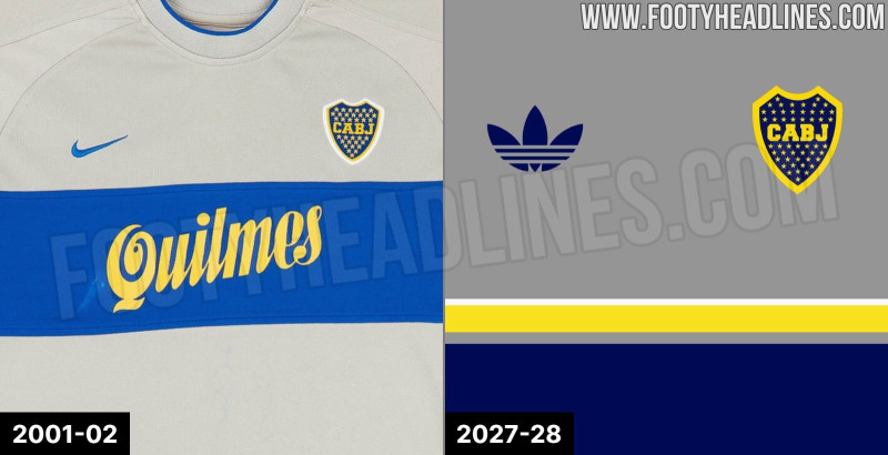 Design des Auswärtstrikots von Boca Juniors für die Saison 27/28 geleakt – inspiriert vom Trikot der Saison 2000/01
