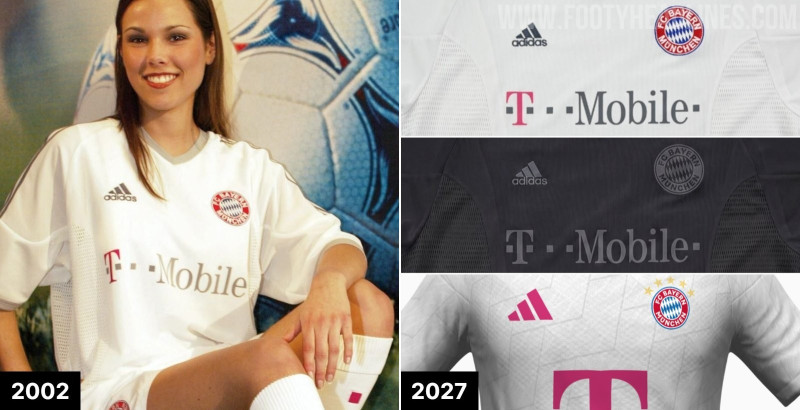 Bayern München & Telekom feiern 25-jähriges Jubiläum mit 3 Trikots