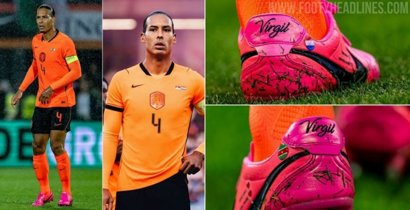 Virgil van Dijk ehrt seine Wurzeln mit maßgefertigten Nike Tiempo-Fußballschuhen in den Farben der niederländischen und surinamischen Flagge
