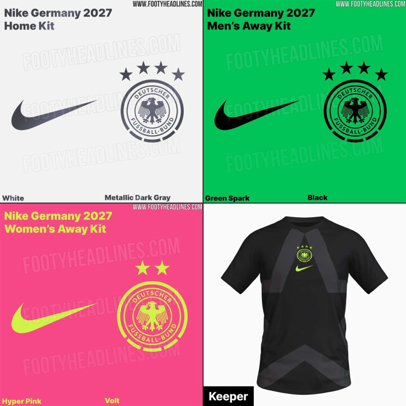 Nike Deutschland 2027: Trikotfarben geleakt – Trikot, Auswärtstrikot & Torwart