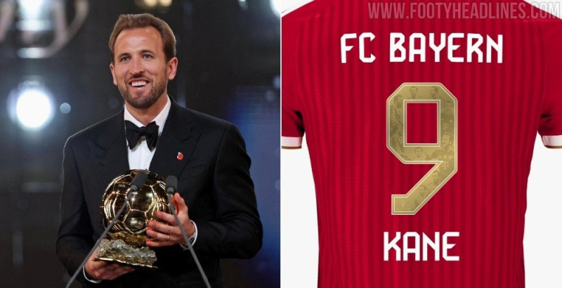 Bayern München bringt spezielles goldenes „Ballon d’Or“-Namensset für Harry Kane heraus