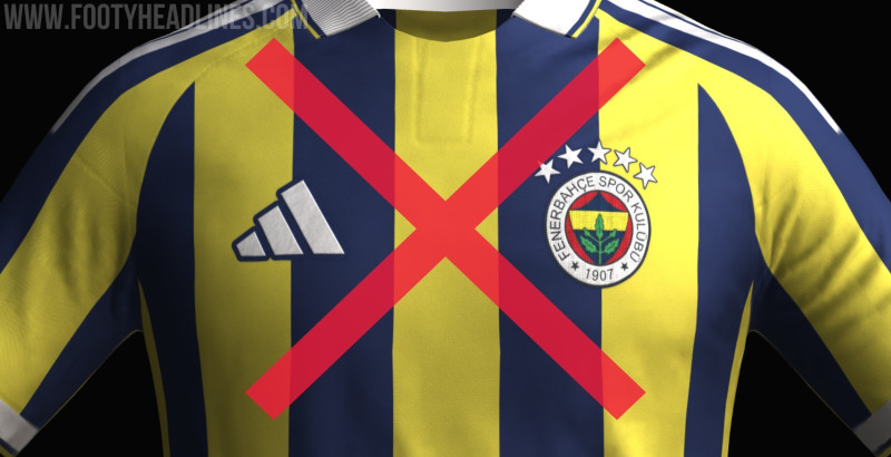 Leak nicht echt: Das Fenerbahçe-Trikot 27–28 könnte unregelmäßige Streifenbreiten haben